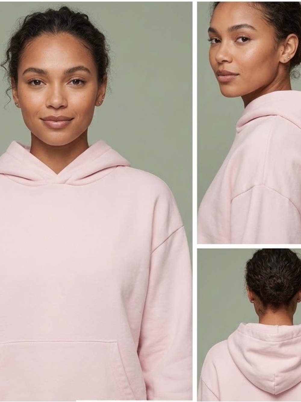 SKIMS MSRP $98 PTP 22” Cotton Fleece Classic Hoodie Light Pink